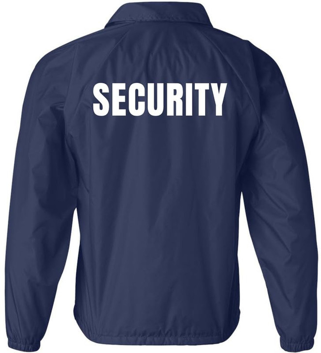 Security Jacket Double Sided Lightweight Coaches Guard Bouncer Windbreaker Coat