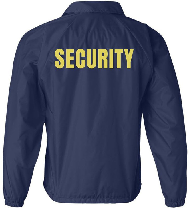 Security Jacket Double Sided Lightweight Coaches Guard Bouncer Windbreaker Coat