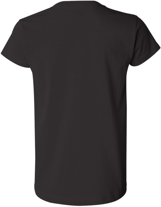 Naughty & Nice Women’s Printed T-Shirt | 100% Cotton Cute Holiday Graphic Christmas Tee Shirt for Women, Black