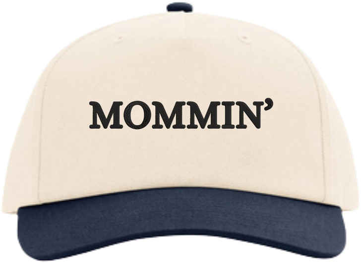 Mommin’ Embroidered Baseball Cap Two Tone Motherhood Life Theme Snap Back Adjustable Dad Hat