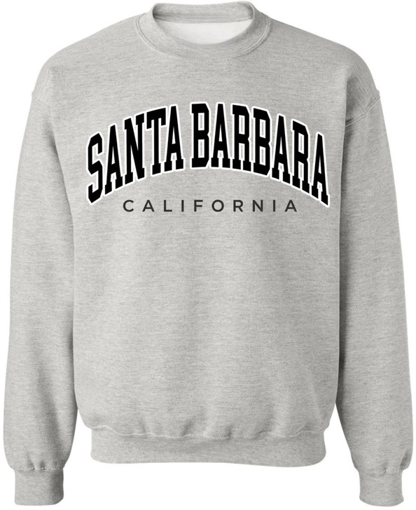 Santa Barbara California Crewneck Sweatshirt Travel Vacation Coastal Souvenir Cotton Polyester Fleece Pullover