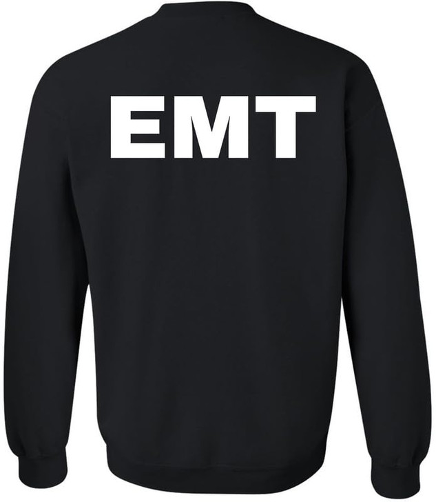 EMT Sweatshirt | Double-Sided Printed Emergency Medical Technician First Responder Crewneck Top