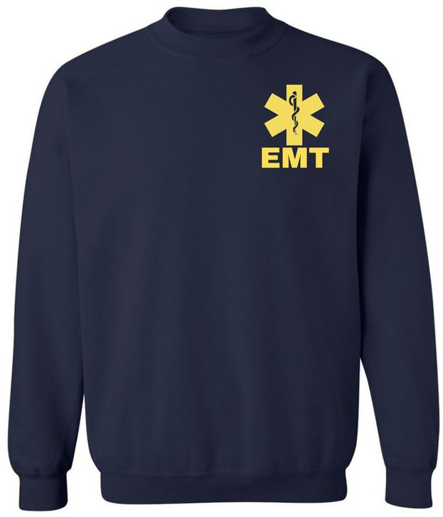 EMT Sweatshirt | Double-Sided Printed Emergency Medical Technician First Responder Crewneck Top