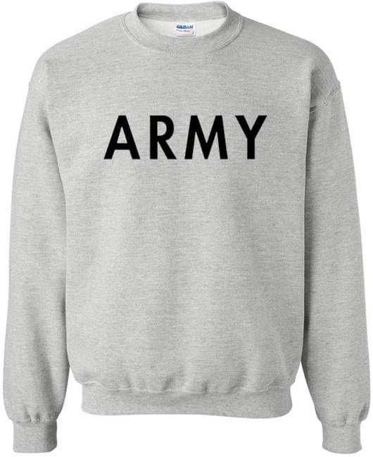 Army PT Crewneck Sweatshirt | USA Army Military Physical Training Exercise Workout Warm Sweatshirt