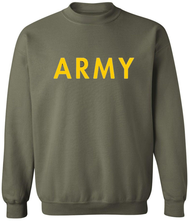 Army PT Crewneck Sweatshirt | USA Army Military Physical Training Exercise Workout Warm Sweatshirt