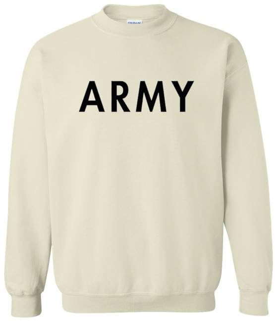 Army PT Crewneck Sweatshirt | USA Army Military Physical Training Exercise Workout Warm Sweatshirt