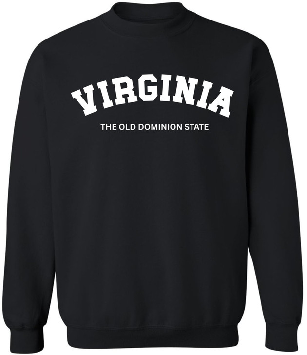Virginia The Old Dominion State Printed Sweatshirt State Pride Souvenir Crewneck
