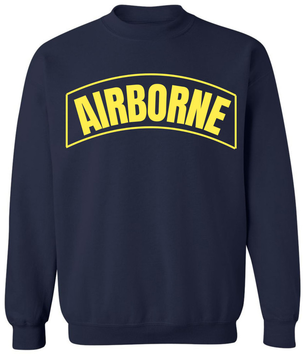Airborne Military Crewneck Sweatshirt | U.S. Army Paratrooper Team Polycotton Crewneck Pullover