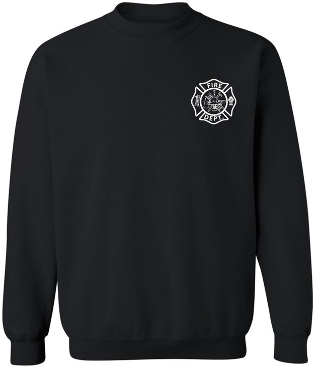 Fire Dept. Fire Rescue Crewneck Sweatshirt | Firefighter Warm Double Side Printed Sweat Shirt