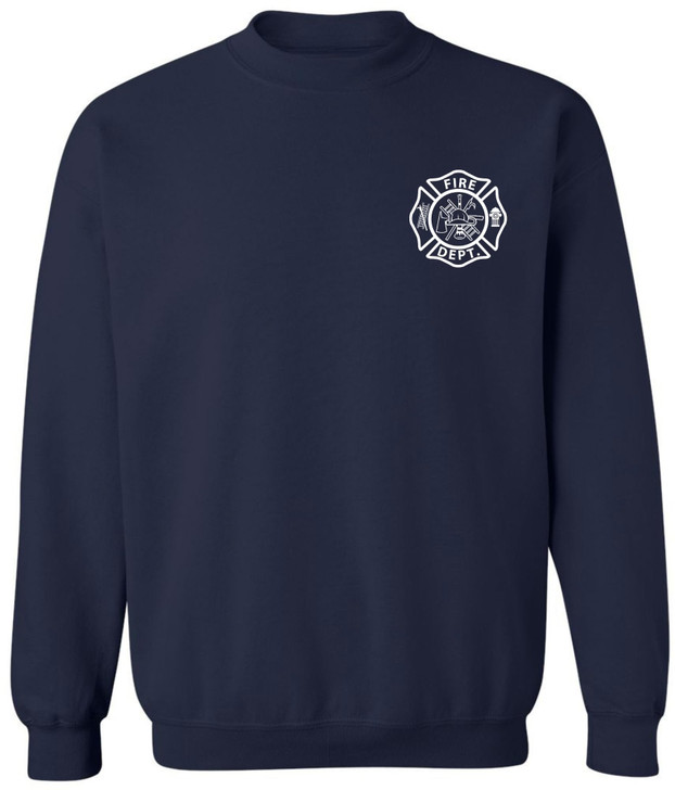 Fire Dept. Fire Rescue Crewneck Sweatshirt | Firefighter Warm Double Side Printed Sweat Shirt