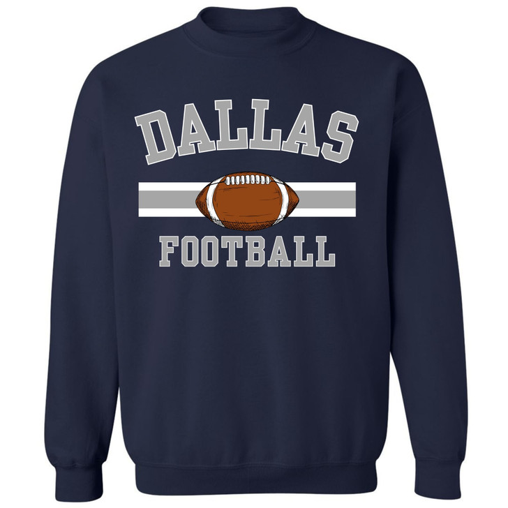 National Football US City League Teams Crewneck Sweatshirt | USA City Warm Sports Fan Gameday Pullover