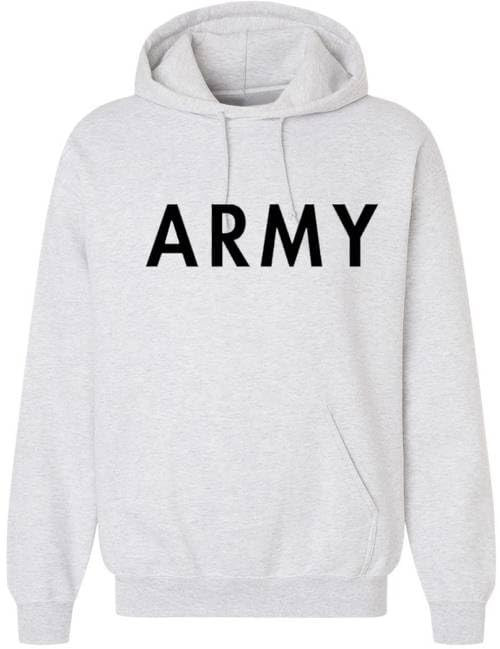 Men's Army Pullover Hoodie | US Army Military Physical Training PT Exercise Workout Gear Hooded Sweatshirt