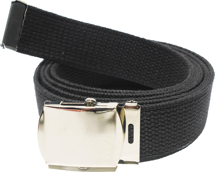 ARMYU Army Web Belt 100% Cotton Canvas Military Color Webbed Belts with Slider Buckle 54" Long