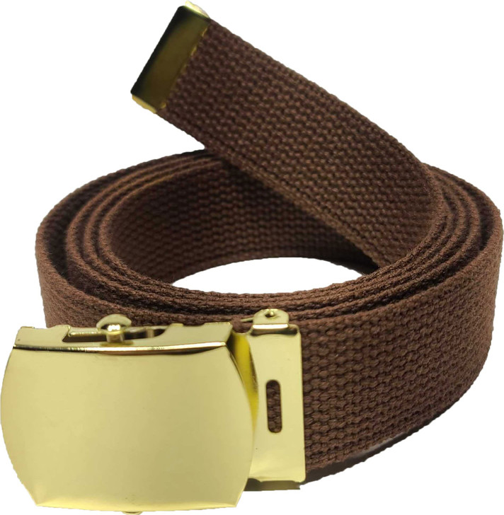 ARMYU Army Web Belt 100% Cotton Canvas Military Color Webbed Belts with Slider Buckle 54" Long
