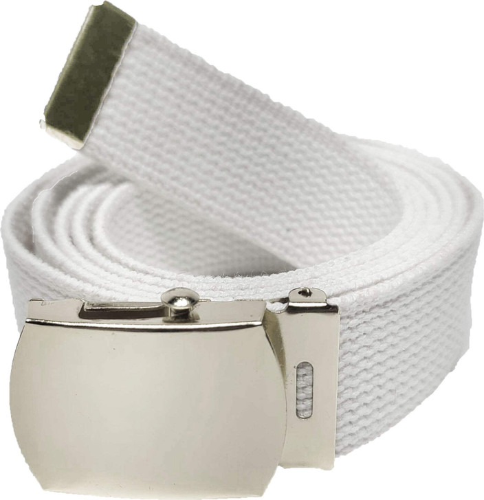 ARMYU Army Web Belt 100% Cotton Canvas Military Color Webbed Belts with Slider Buckle 54" Long