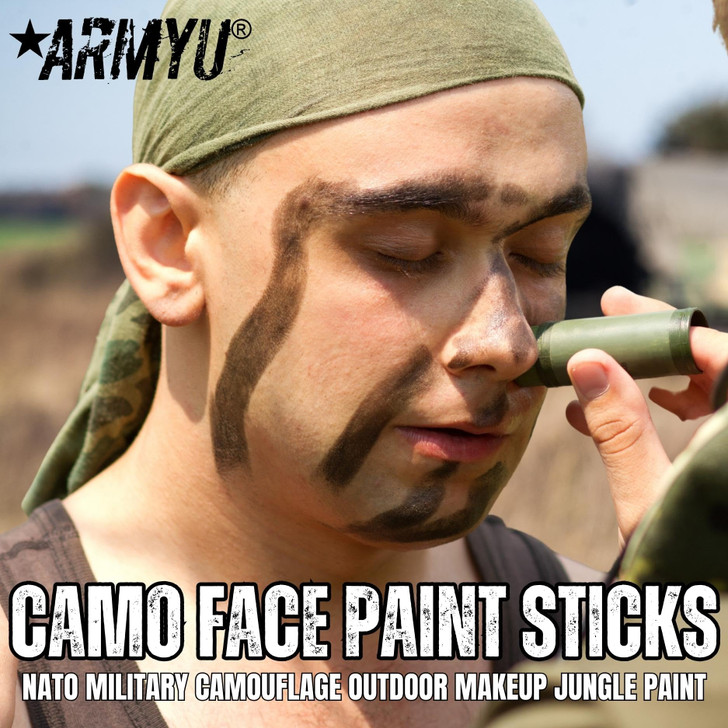 Camo Face Paint, NATO Military Camouflage Outdoor Makeup Jungle Paint Sticks