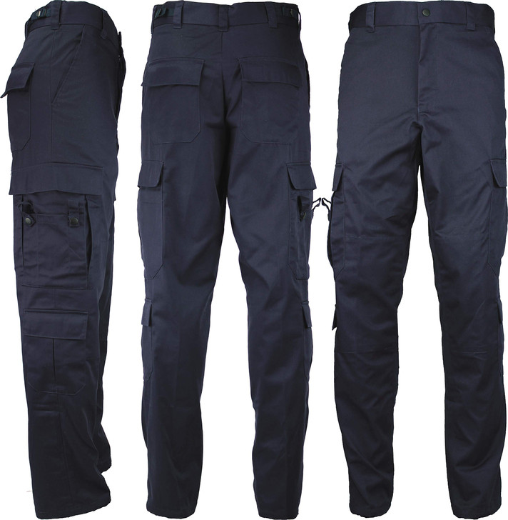 Uniform Cargo Pants 9 Pocket Work Pants for EMT EMS Police Security Utility Poly Cotton Adjustable Fit