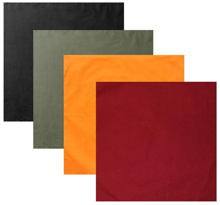 ARMYU Camouflage Bandanas Cotton Head Face Neck Cover Headwraps Bandanna 22" x 22", 4 Pack