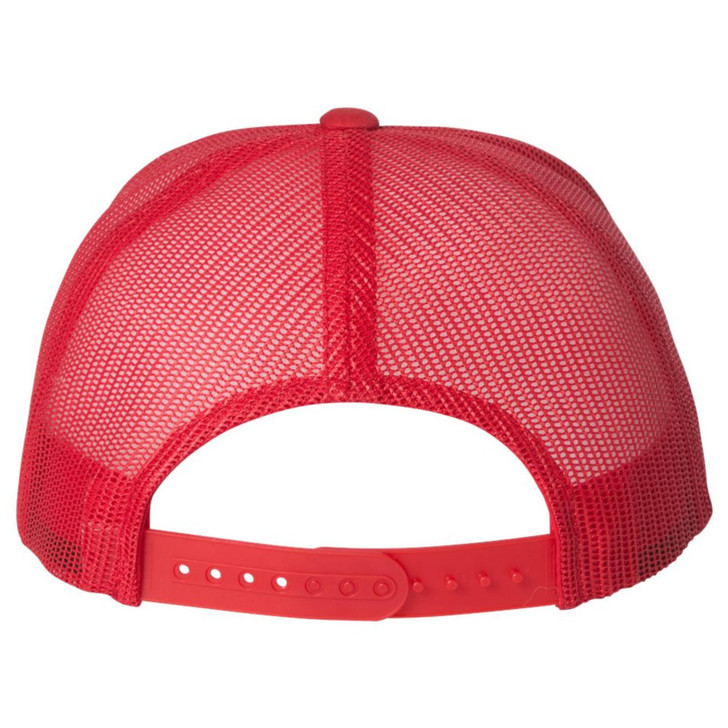 Red + Guard Trucker Hat | Mesh Back Snapback Adjustable Structured Professional Safety Lifeguard Cap Men Women | River Beach Watching