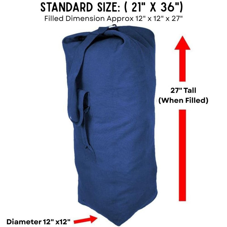 Top Load Heavyweight Cotton Canvas Tactical Military Duffle Bag Carryall Shoulder Storage Bulk Travel Bag