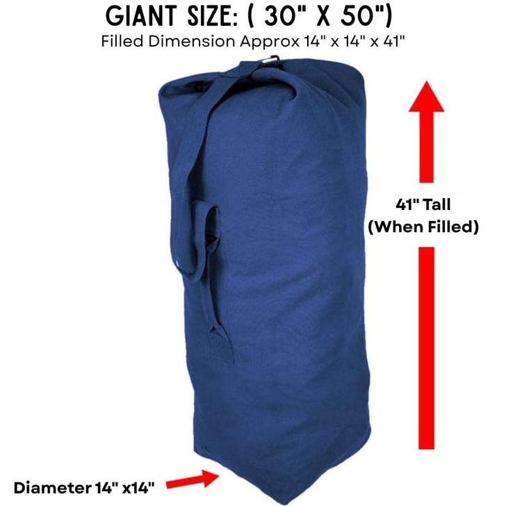Top Load Heavyweight Cotton Canvas Tactical Military Duffle Bag Carryall Shoulder Storage Bulk Travel Bag