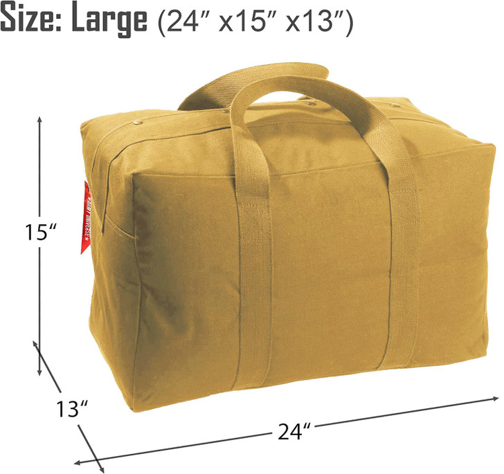 Tactical Parachute Cargo Bag Heavy Duty Canvas Carry Duffle Simple Solid Spacious Gear Bag
