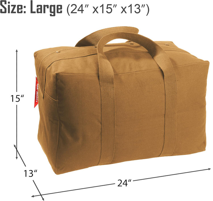 Tactical Parachute Cargo Bag Heavy Duty Canvas Carry Duffle Simple Solid Spacious Gear Bag