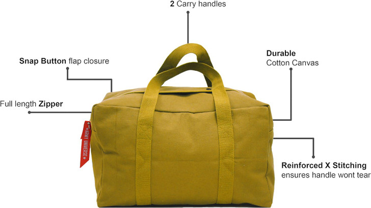 Tactical Parachute Cargo Bag Heavy Duty Canvas Carry Duffle Simple Solid Spacious Gear Bag