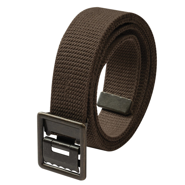 AGSU Heritage Brown Military Uniform Belt US Army Green Service Cotton Web Brass Buckle