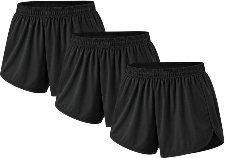 Men’s Ranger Panties Quick-Dry Running 4-Inch Shorts, 3-Pack