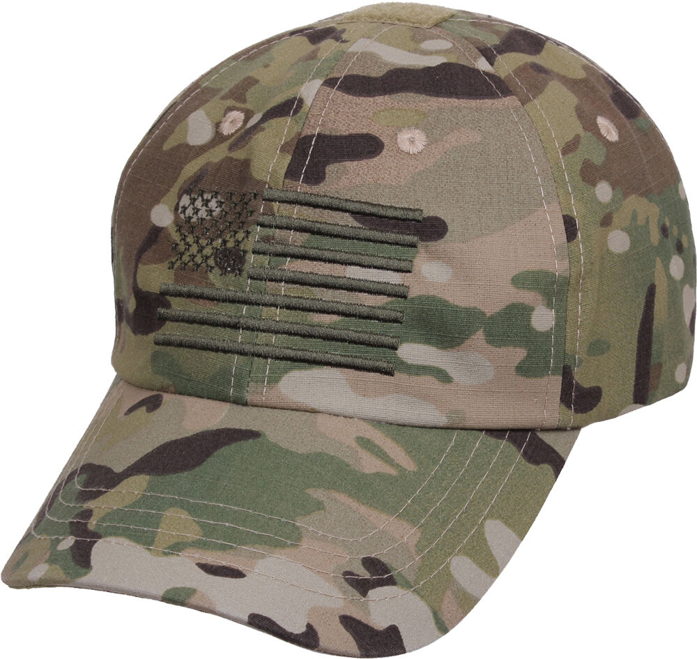 MultiCam Tactical Operator Cap with US Flag American Army Hat