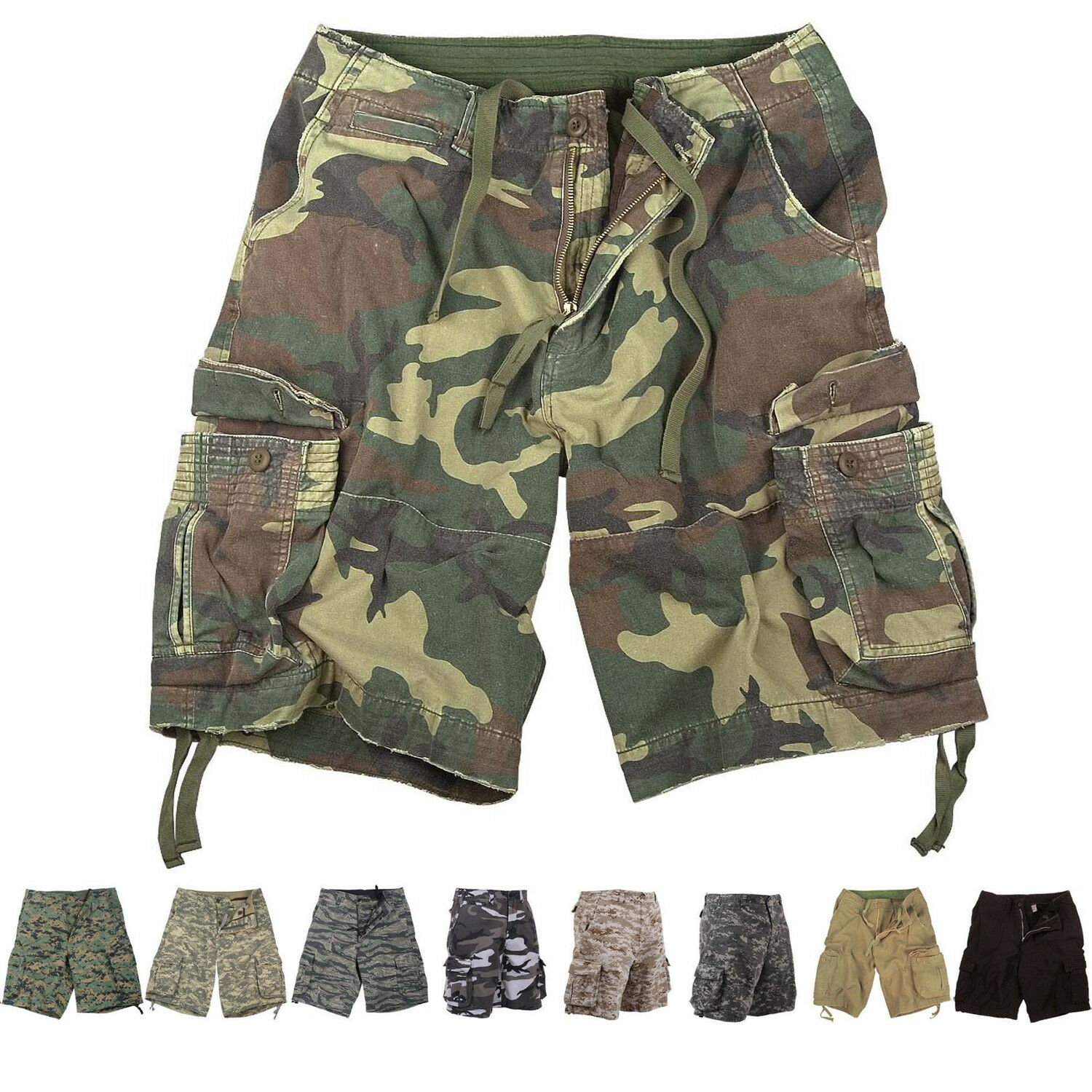 Army Infantry Heavyweight Cargo Shorts Tactical Rugged Thick