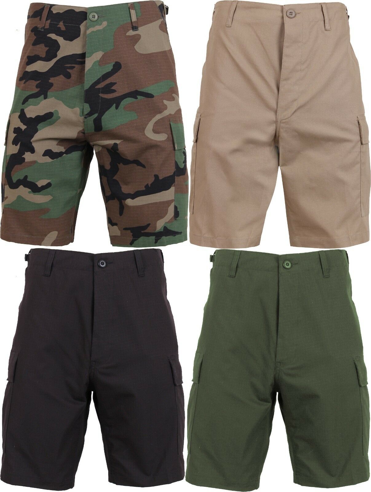 パンツ Military fatigue rip stop cargo shorts 100% Cotton Lightweight Rip-Stop Summer Military BDU Cargo