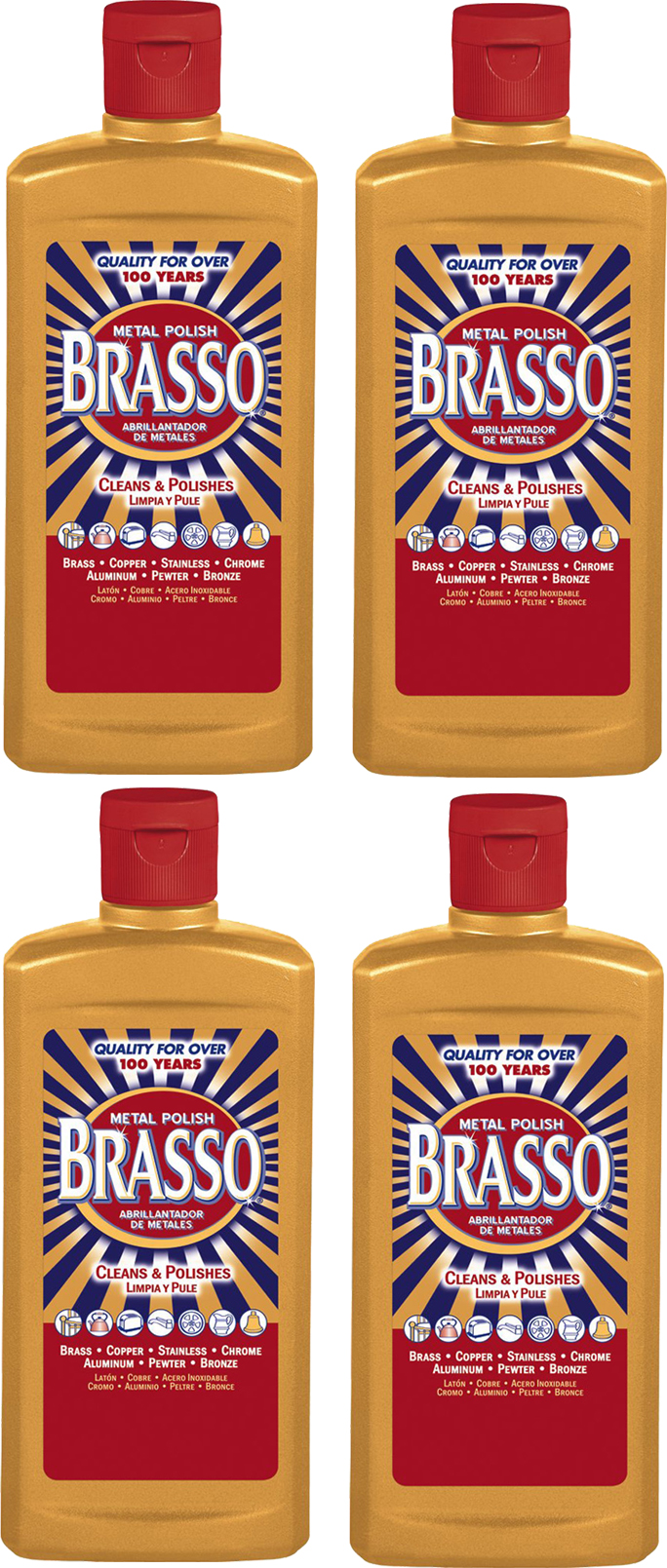 Brasso Metal Polish Liquid - 100 ml (Pack of 96), Brasso Brass Cleaner, Brass  Cleaning Liquid