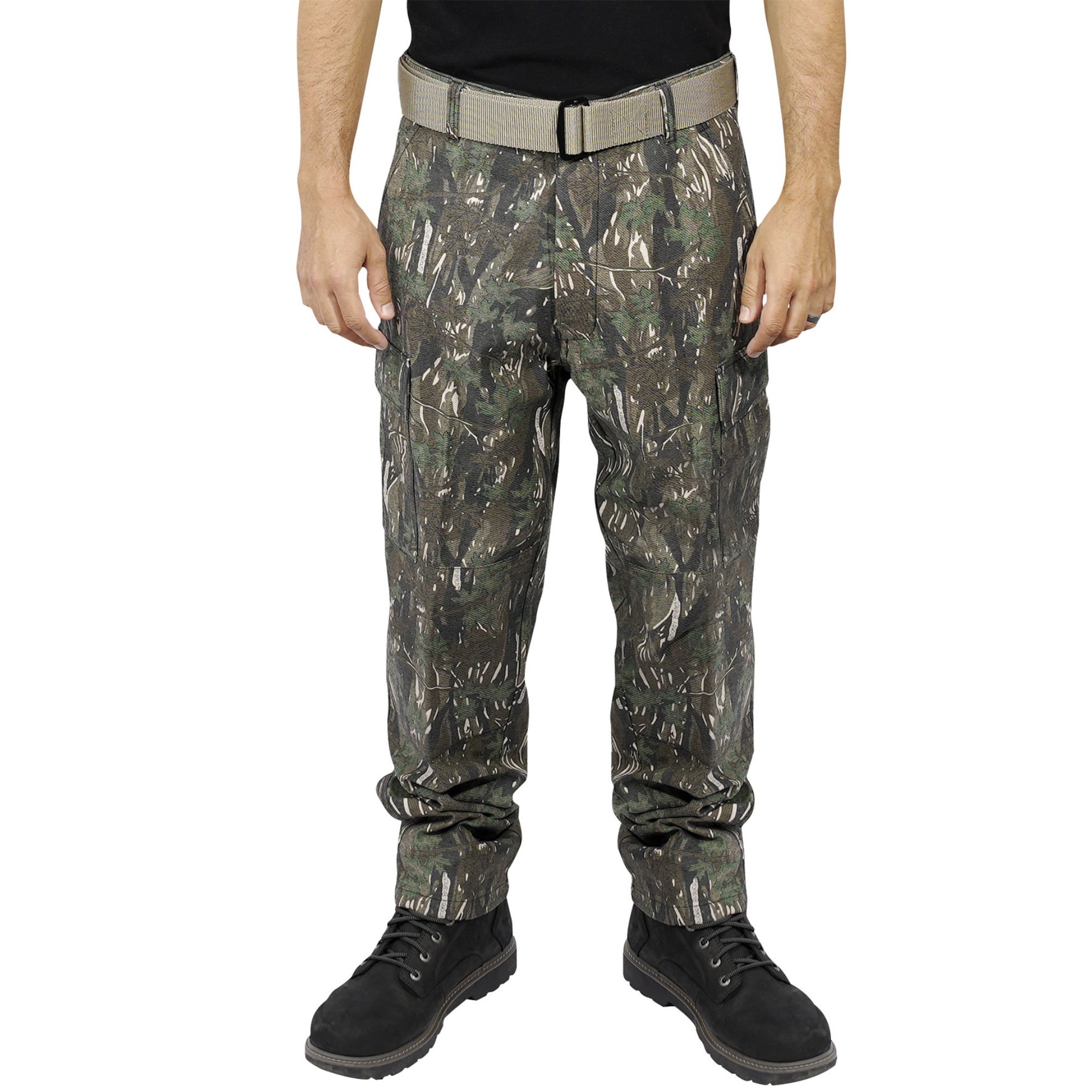 Men's Camo Denim BDU Cargo Pants - 100% Cotton Outdoors Trousers
