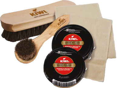 Shine Kit Boot Polish Kiwi Kiwi Military M-26 Black Shoe Boot