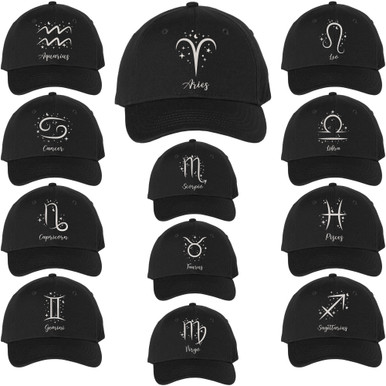 Star Sign Cap Zodiac Sign Embroidered Baseball Cap | Adjustable Unisex Hat with 12 ...