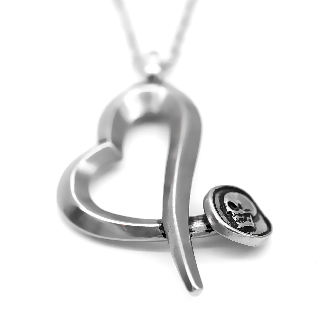Heart Skull Pendant Necklace Love’N Life Controse