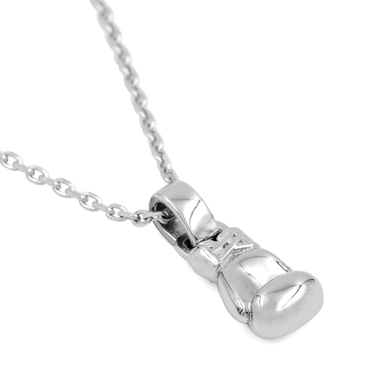 Boxing Glove necklace with 17 white Swarovski crystals Controse