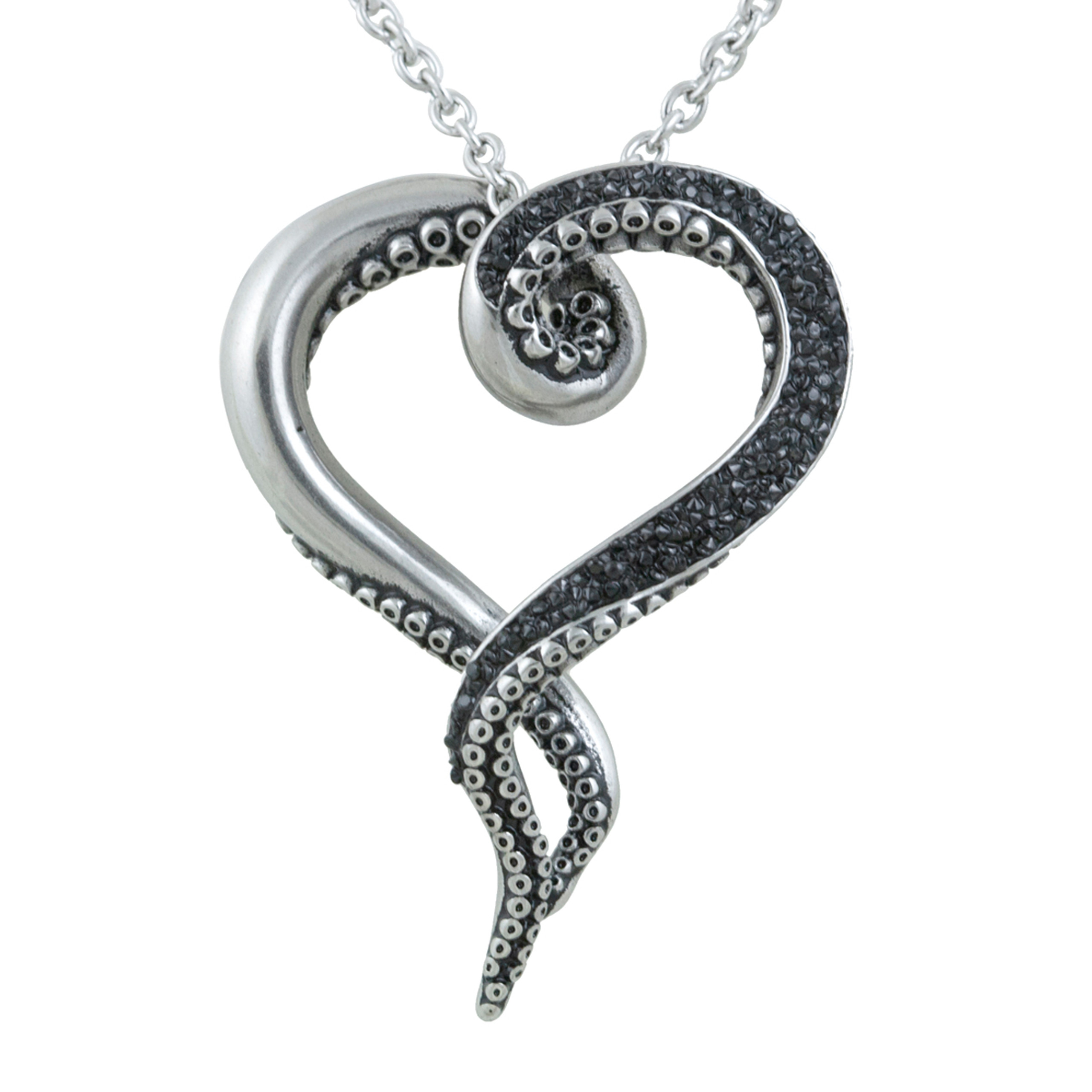 Octopus Heart Pendant Necklace Dark & Bright Tentacle - Controse