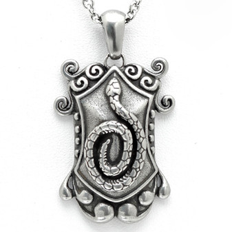 Poison - snake and shield necklace