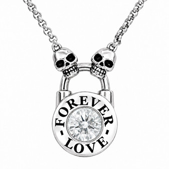 Skull Lock Necklace - Forever Love