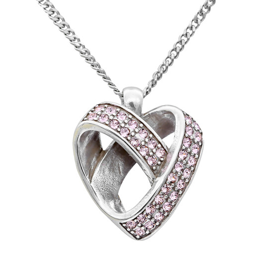 Infiniti Heart Necklace Silver Plated