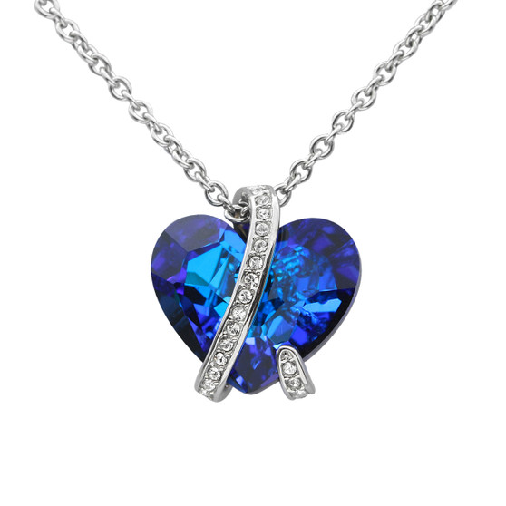 Bermuda Blue Captivated Heart Necklace