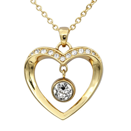 Golden Love Heart Necklace