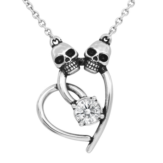 Skull Heart Necklace - Lovely Bones