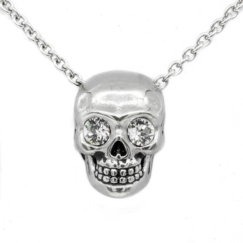 Crystal Eyed Skull Necklace - Controse