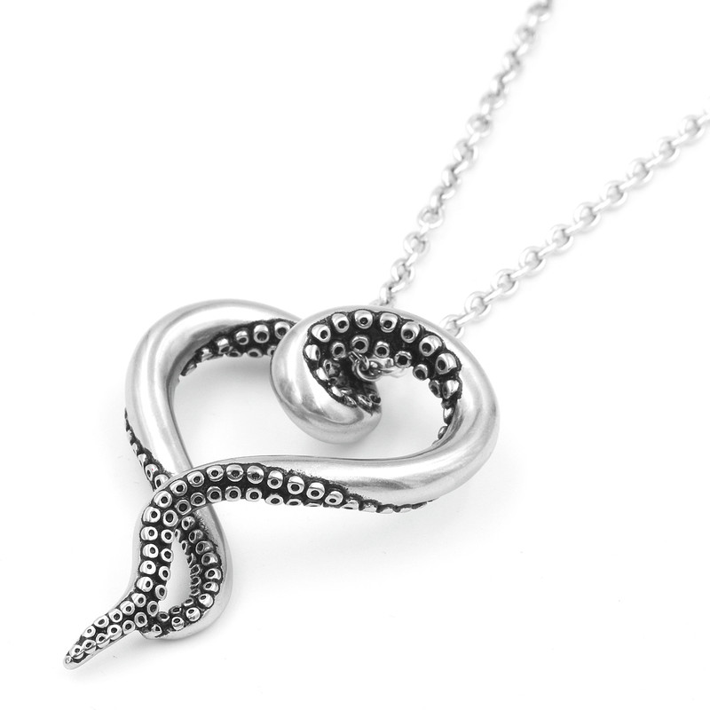 Octopus Heart Pendant Necklace Sea Love - Controse