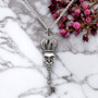 Crowned Skull Key Necklace (Black)
