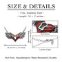 Red Winged Heart Necklace With Keyhole